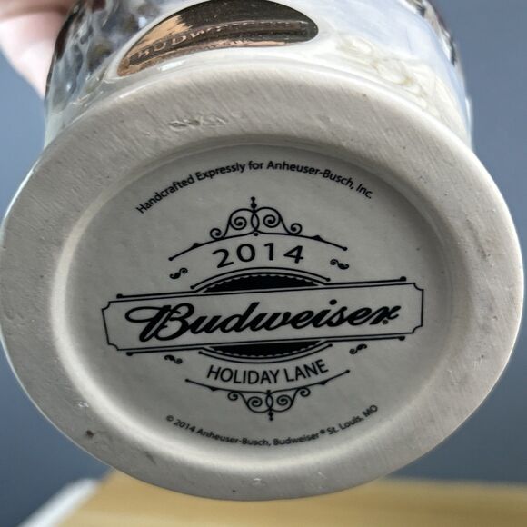 2014 Budweiser Holiday Stein "Holiday Lane" New In Box w/COA - Picture 8 of 13